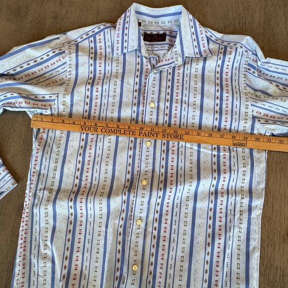 ETRO....RARE Holiday Collection, light bl, stripped Dress Shirt, size 39 - Picture 5 of 10